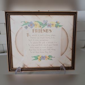 VINTAGE BUZZA CO. CRAFTACRES FRAMED FRIENDS VERSE MOTTO